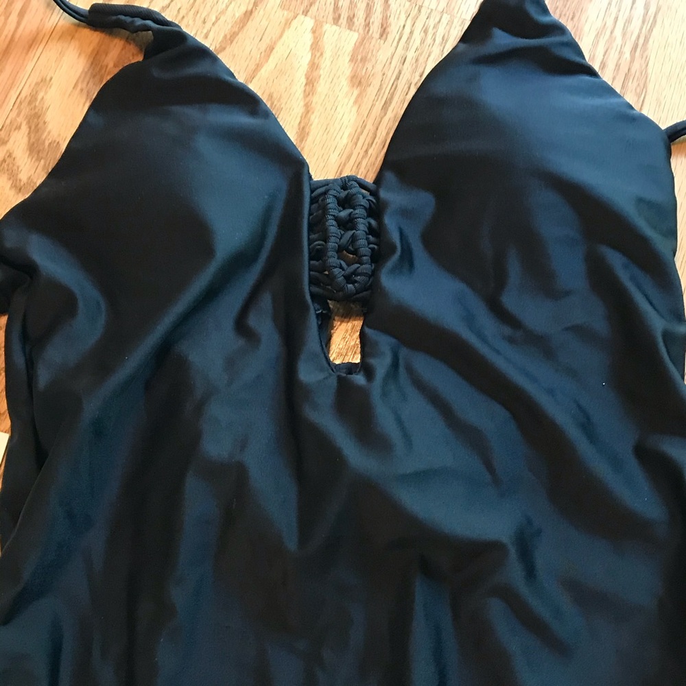 NWT Zaful Black Spaghetti Strap Swimsuit (L) - Picture 4 of 16